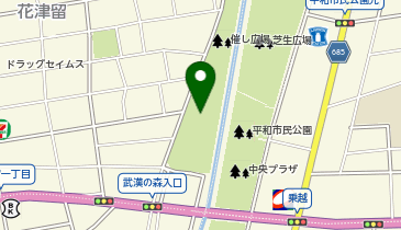 平和市民公園催し広場の地図画像
