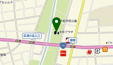 平和市民公園中央プラザの地図画像