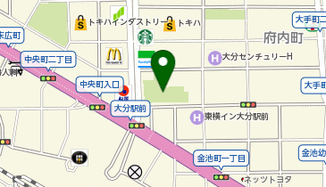 トヨタカローラ大分祝祭の広場の地図画像