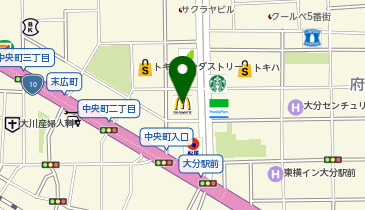 星乃珈琲店大分OPA店の地図画像