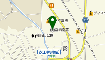 宮崎南警察署の地図画像