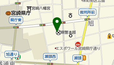 宮崎県警察本部の地図画像