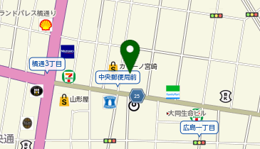 ゆうちょ銀行宮崎店の地図画像
