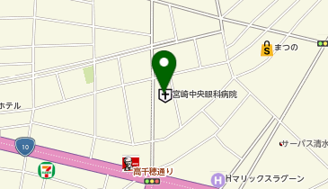 医療法人慶明会宮崎中央眼科病院の地図画像