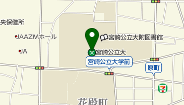 宮崎公立大学の地図画像