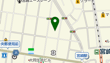 宮崎ビジネス公務員専門学校の地図画像