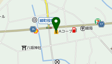 Aコープ綾店の地図画像
