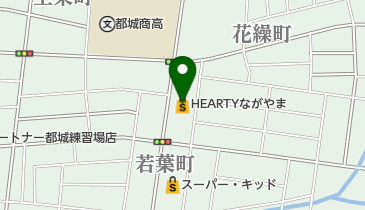 HEARTYながやま若葉店の地図画像