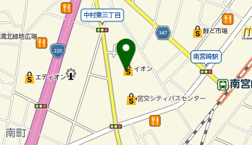 ハニーズイオン南宮崎店の地図画像
