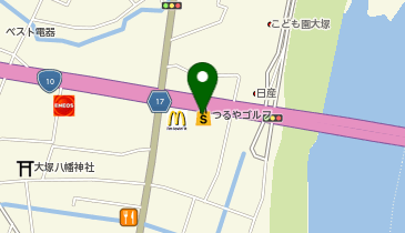 つるやゴルフ宮崎店の地図画像