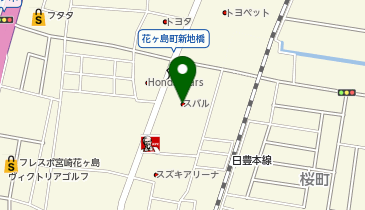 南九州スバル花ヶ島店の地図画像