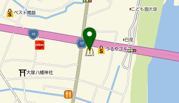 マクドナルド宮崎大塚町店の地図画像