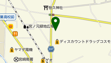 とんかつ濱かつ宮崎恒久店の地図画像