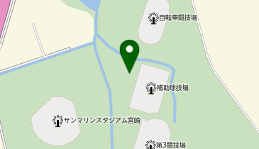 ひなた宮崎県総合運動公園屋内練習場の地図画像