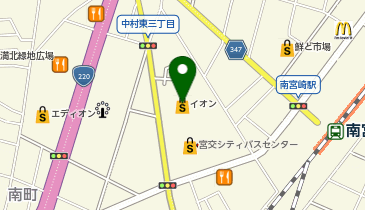 イオン南宮崎店の地図画像