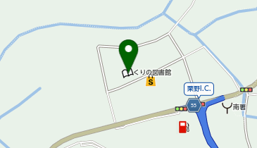 湧水町くりの図書館の地図画像