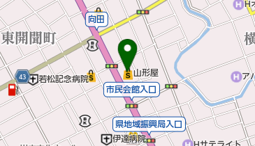 川内山形屋食選館の地図画像