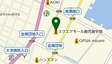 スクエアモール鹿児島宇宿の地図画像