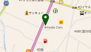 Honda Cars鹿児島隼人中央店の地図画像