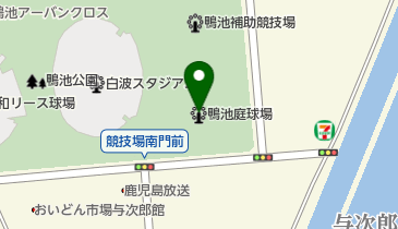 鹿児島県立鴨池庭球場の地図画像