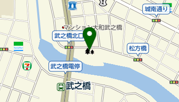 甲突川左岸緑地の地図画像