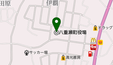 八重瀬町役場の地図画像