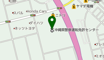 沖縄県警察運転免許センターの地図画像