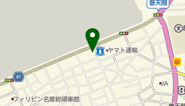 コザ信用金庫普天間支店の地図画像