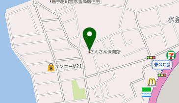 嘉手納町さんさん保育所の地図画像