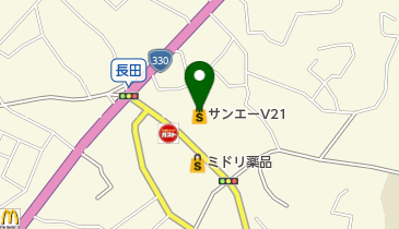 サンエーV21食品館長田店の地図画像