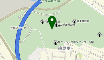 沖縄市体育館の地図画像