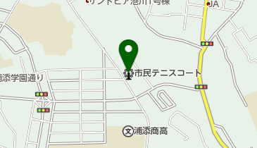 浦添市民テニスコートの地図画像