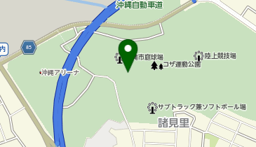 沖縄市屋内運動場の地図画像