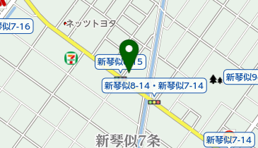 ぎょうざの宝永新琴似店の地図画像