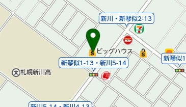 フラワーショップいしざか ビッグハウス新川店の地図画像