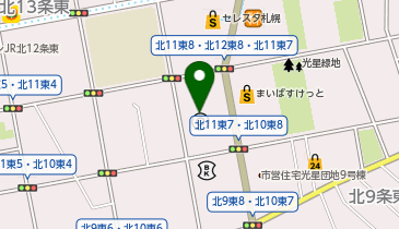 札幌市東区民センターの地図画像