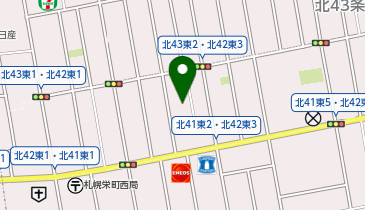 キリスト兄弟団札幌栄光教会の地図画像