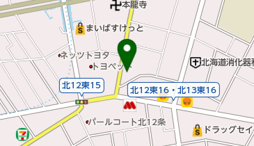 札幌市農協・JAさっぽろ 北札幌支店の地図画像