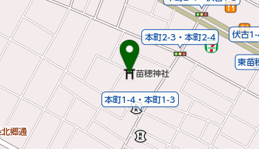 苗穂神社の地図画像