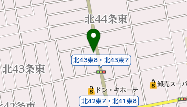 ビューティサロンツインN43の地図画像