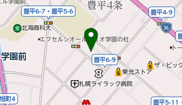 アフラックサービスショップ豊平店の地図画像