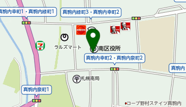 札幌市南区民センターの地図画像