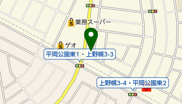 北海道個別学院上野幌校の地図画像
