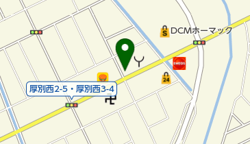 ヘアーサロンスカイ厚別店の地図画像