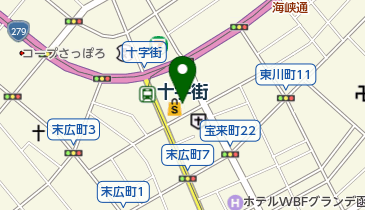十一屋衣料品店の地図画像
