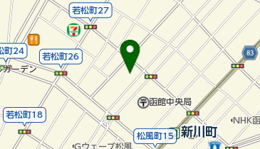 ろうふく函館の地図画像