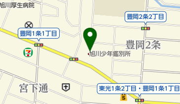 旭川少年鑑別所の地図画像