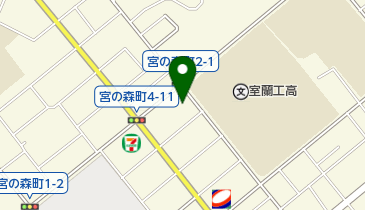 末日聖徒イエス・キリスト教会室蘭ワードの地図画像