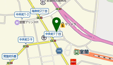 室蘭市役所 教育委員会 図書館 港の文学館の地図画像