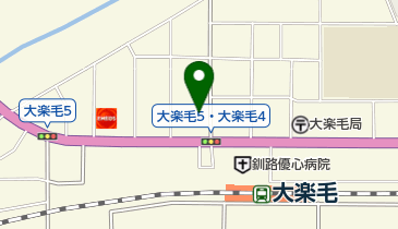 甘善餅店大楽毛店の地図画像